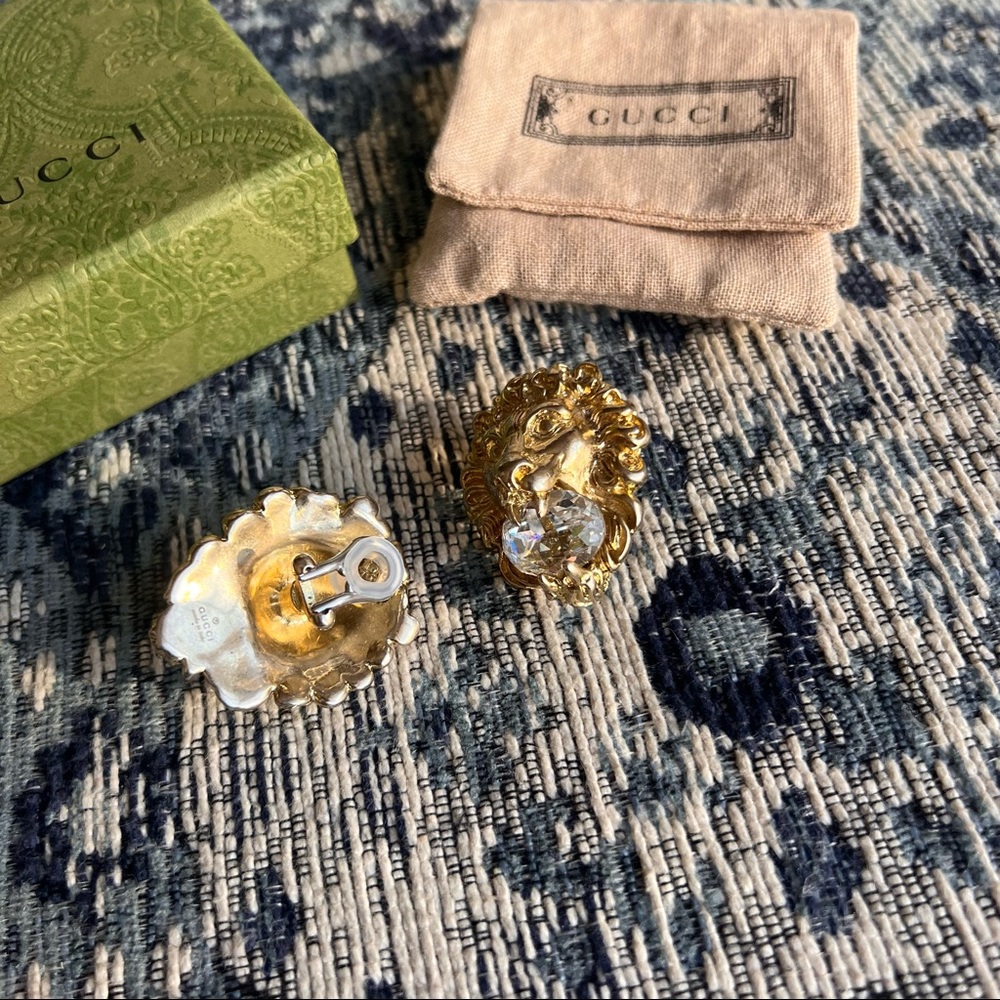 Gucci Lion Crystal Earrings - Picture 7 of 8